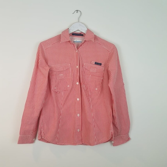 COLUMBIA Gingham Super Bonehead Long Sleeve Top XS - Picture 2 of 8